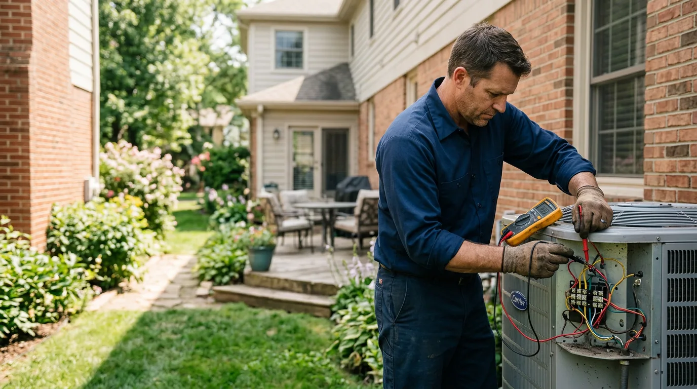 HVAC technician working near Glen Haven, CO